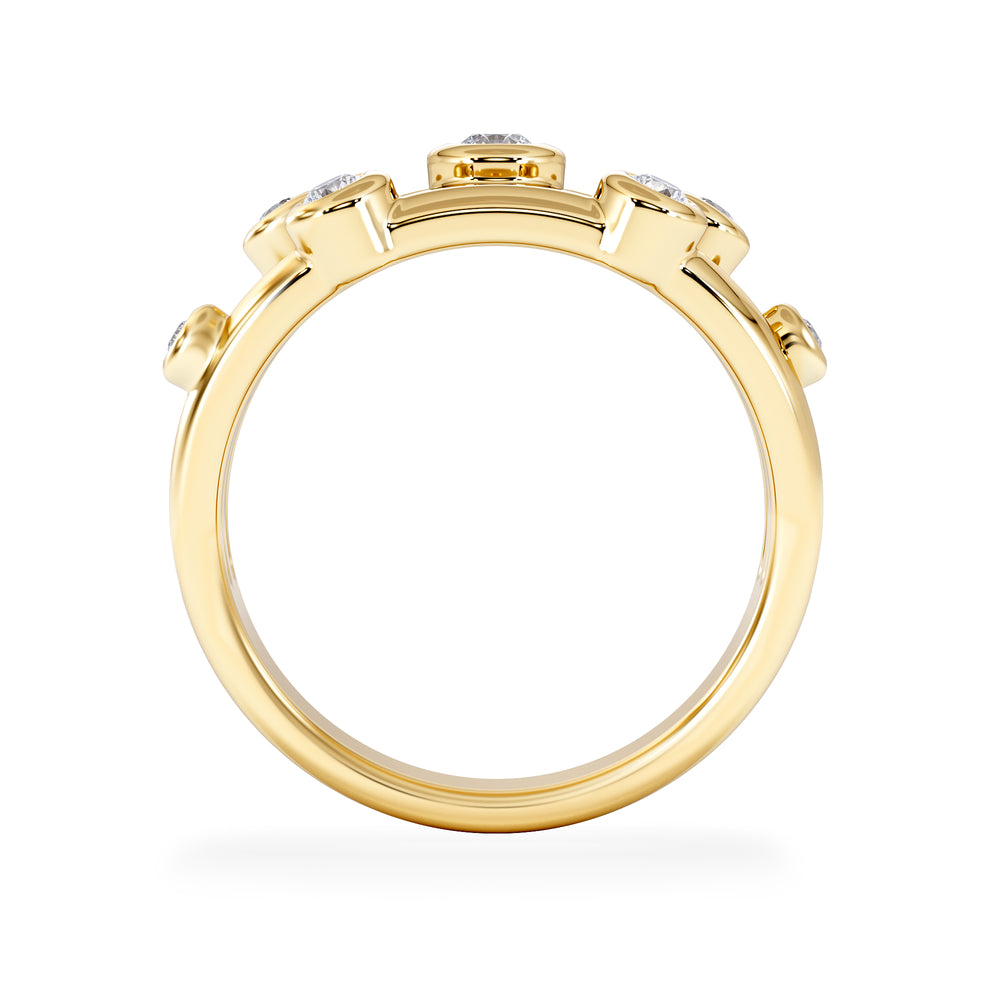 Lab Diamond Rain Drop Ring 0.25ct in 18K Gold Vermeil