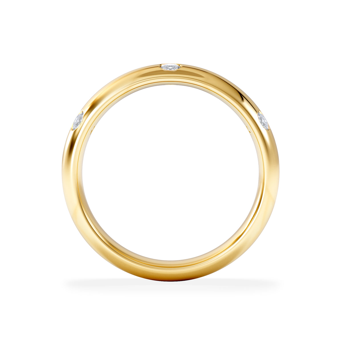 Seamless Lab Diamond Ring 0.26ct in 18K Gold Vemeil