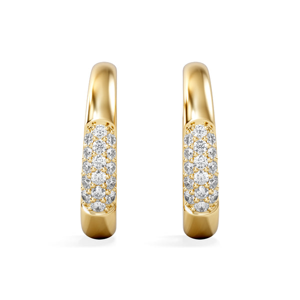 Mini Pavé Huggies Lab Diamond Earrings 0.25ct in 18K Gold Vermeil