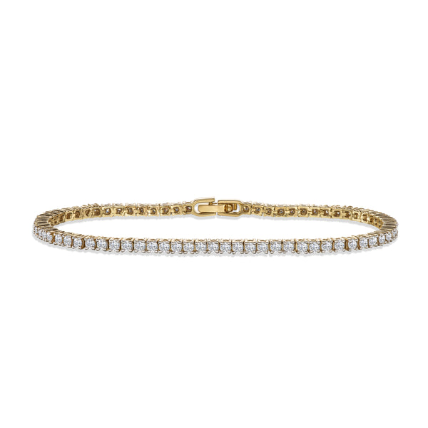 Lab Diamond Tennis Bracelet 3.00ct in 18K Gold Vermeil