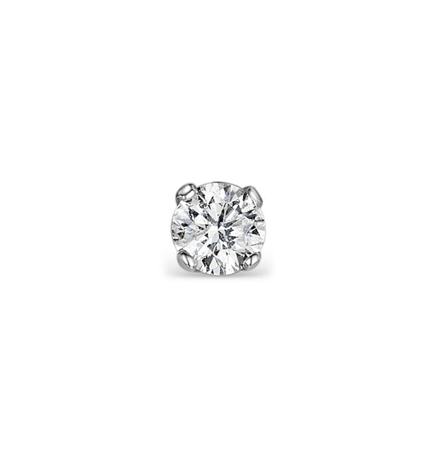 SINGLE Lab Diamond Stud Earring 0.15ct H/Si in 9K White Gold - 3mm