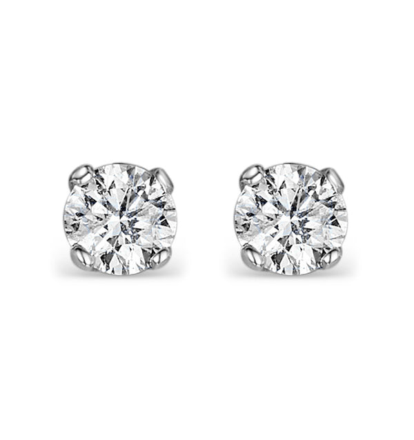 Diamond Stud Earrings 4.1mm 18K Gold - 0.50CT - Premium