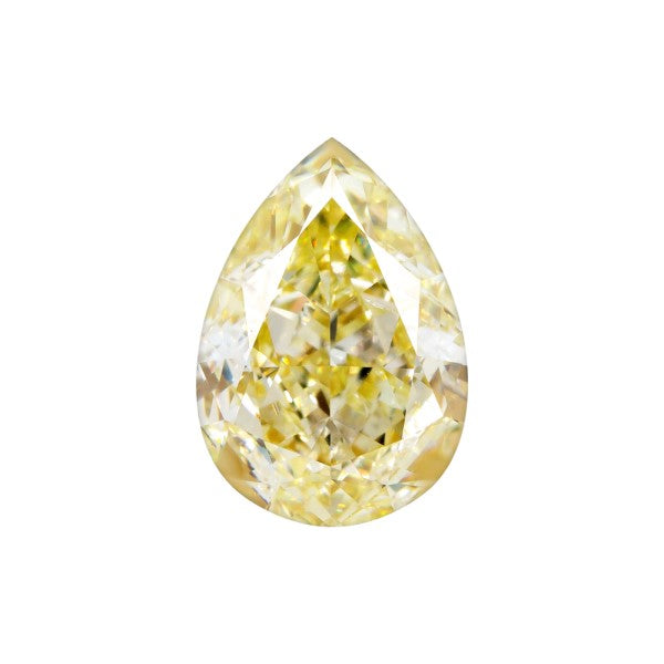 pear shaped yellow diamond