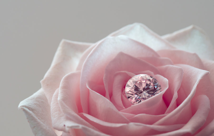 pink lab diamond birthstone anniversary