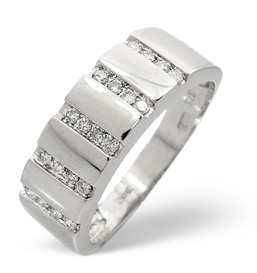 Anchor Certified 0.25 HSI Diamond 18K White Gold Ring