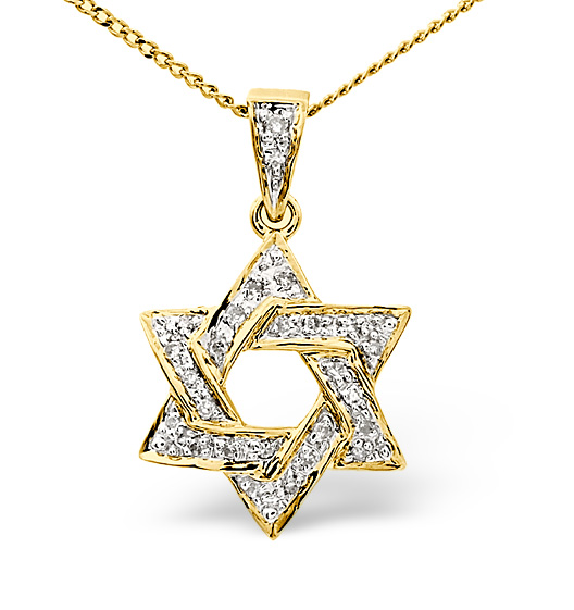 gold star of david necklace. Diamond Star of David Necklace
