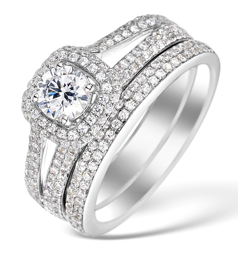 Matching Diamond Engagement - Wedding Ring 1.50ct VS1 18K Gold -DN3230