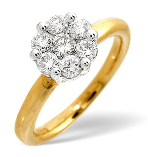 Solitaire Ring 0.27CT Diamond 9K Yellow Gold