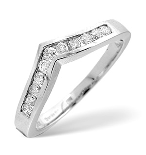 Wishbone Ring 0.27CT Diamond 9K White Gold