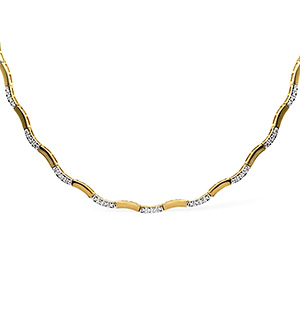 Collarette Necklace 0.55CT Diamond 9K Yellow Gold