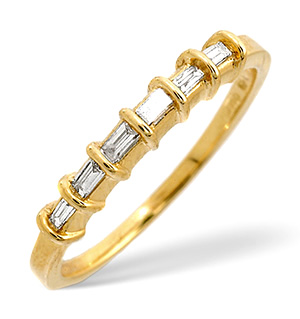 Half Eternity Ring 0.15CT Diamond 9K Yellow Gold