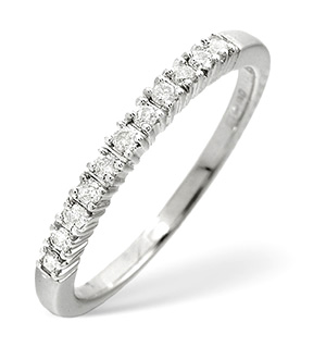 Half Eternity Ring 0.30CT Diamond 9K White Gold