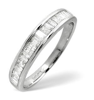 Half Eternity Ring 0.50CT Diamond 9K White Gold