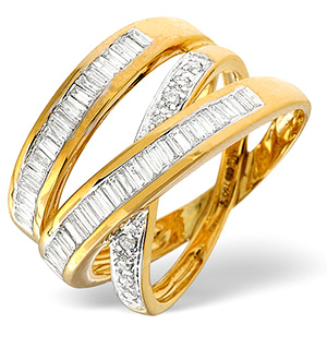 18K Gold Diamond Ring 0.85ct