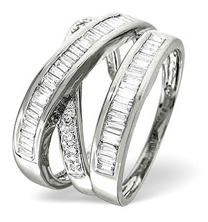 18K White Gold Diamond Ring 0.85ct