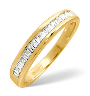 Half Eternity Ring 0.25CT Diamond 9K Yellow Gold