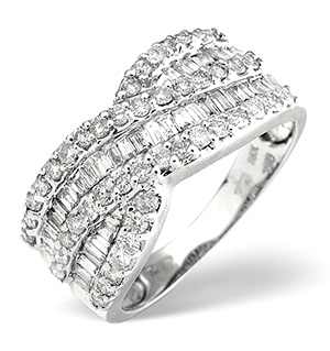 18K White Gold Diamond Ring 1.00ct