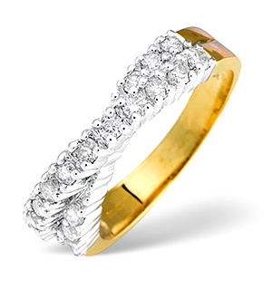 18K Gold Diamond Ring 0.50ct H/si