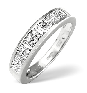 18K White Gold Diamond Ring 0.50ct H/si