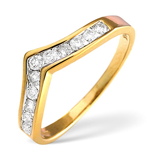 18K Gold Diamond Ring 0.30ct H/si