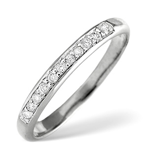 Half Eternity Ring 0.10CT Diamond Platinum