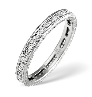 18K White Gold Brilliant Diamond Full Eternity Ring