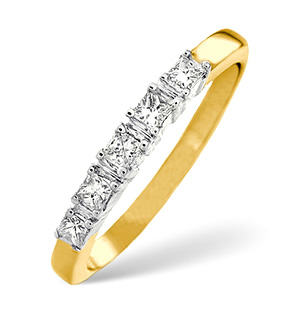 18K Gold Five Stone Diamond Ring (1.00ct)