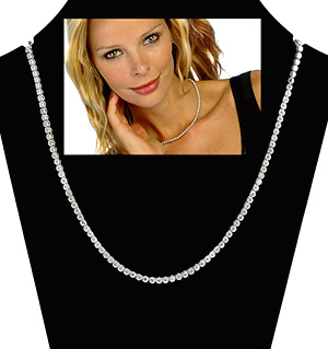 18K White Gold Diamond Necklace 1.50ct
