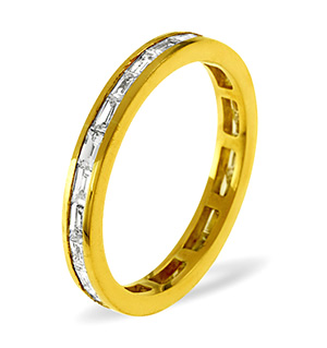 LILY 18K Gold DIAMOND FULL ETERNITY RING 1.00CT H/SI