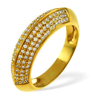 18K White Gold Diamond Ring 0.32ct H/si