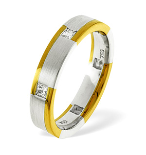 Lauren 6 Stone 18K Two Tone Diamond Wedding Ring 0.28CT G/VS