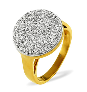 18K White Gold Diamond Ring 0.54ct H/si