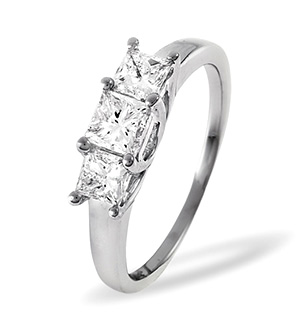 Lauren 18K White Gold 3 Stone Diamond Ring 0.25CT G/VS