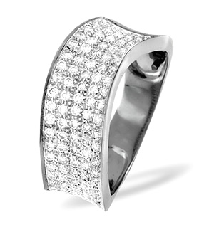 18K White Gold Diamond Ring 0.63ct H/si