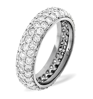 Sara Platinum Diamond Full Eternity Ring 2.00CT G/VS