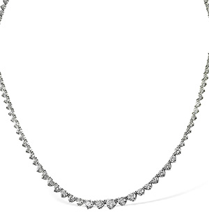 18K White Gold Diamond Necklace 3.00CT H/SI