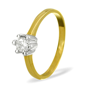 9K White Gold Engagement ring 0.25CT