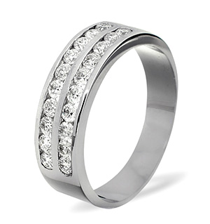 LUCY 18K White Gold Diamond ETERNITY RING 0.50CT H/SI