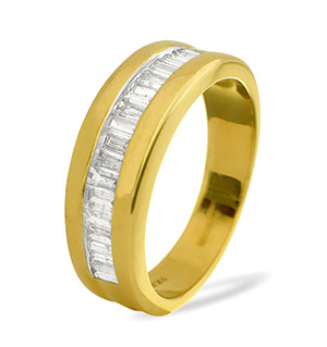 Mens Ring 1.00CT Diamond 9K Yellow Gold