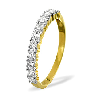Half Eternity Ring 0.50CT Diamond 9K Yellow Gold