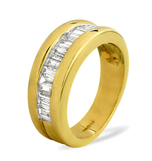 Half Eternity Ring 1.00CT Diamond 9K Yellow Gold