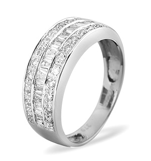 Half Eternity Ring 0.22CT Diamond 9K White Gold