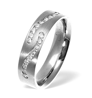LADIES PALLADIUM DIAMOND WEDDING RING 0.30CT G/VS