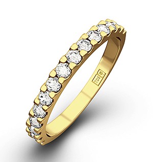 15 STONE CHLOE 18K Gold DIAMOND ETERNITY RING 0.50CT H/SI
