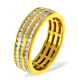 AMY 18K Gold DIAMOND FULL ETERNITY RING 1.50CT H/SI