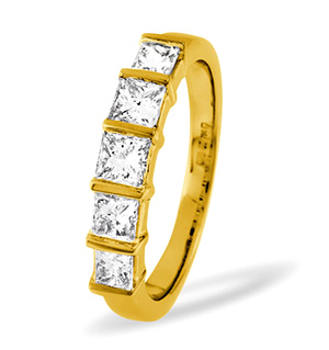Lauren 18K Gold 5 Stone Diamond Eternity Ring 0.50CT G/VS