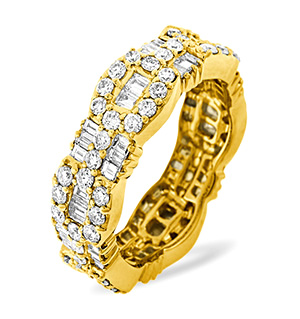 AMELIA 18K Gold DIAMOND FULL ETERNITY RING 2.55CT H/SI
