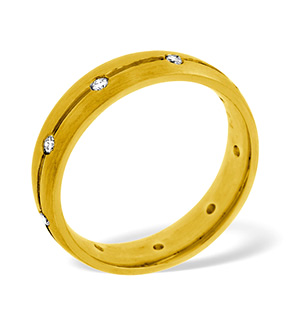 Grace 18K Gold Diamond Wedding Ring 0.14CT G/VS