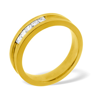 LADIES 18K GOLD DIAMOND WEDDING RING 0.22CT G/VS