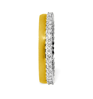 Emily High Set 18K Gold Diamond Wedding Ring 1.20CT H/SI